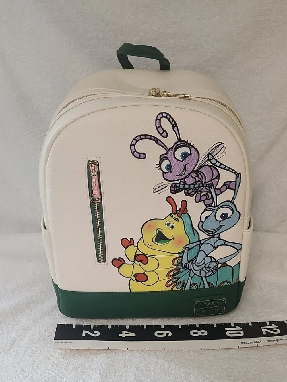 Loungefly Disney Cream & Green A Bug's Life Character Mini Backpack